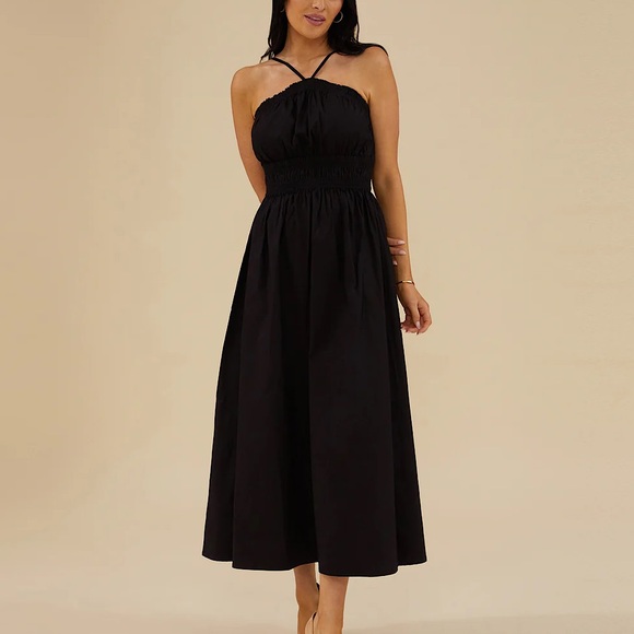 Rachel Parcell Dresses & Skirts - Rachel Parcell Black Halter Midi Dress — NWT — XL